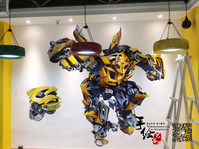 哈尔滨好客爱汉堡简餐彩绘